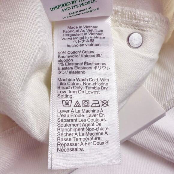 J Crew Women's Classic Straight Leg Jean Size 26 White - Picture 11 of 16